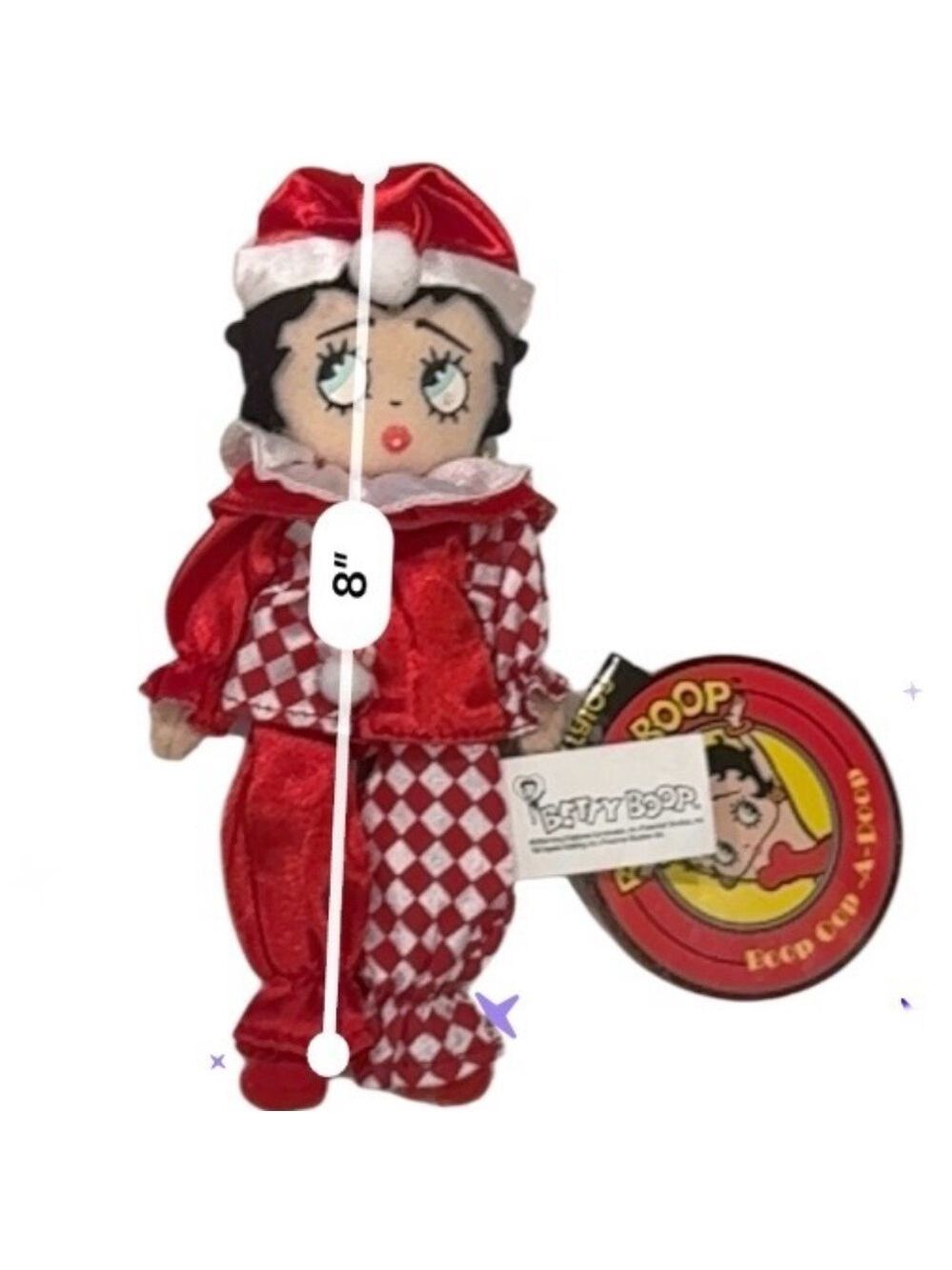 Betty Boop  2004 Jester Clown Rag Doll - Picture 10 of 11